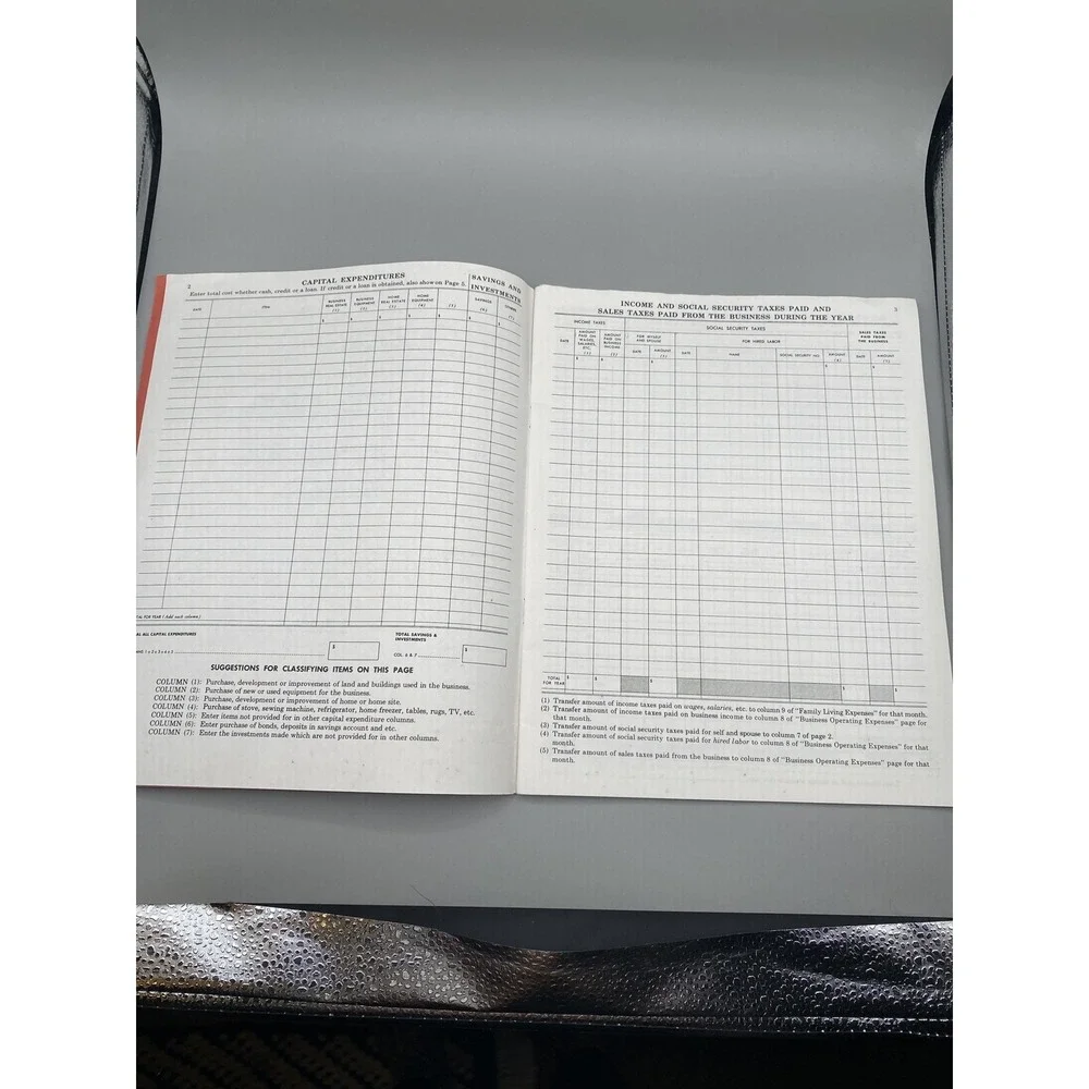 Vintage Business and Family Record Book Trad Wife Household Finances Accounting